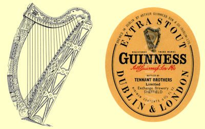 Brian Boru Harp and Guiness Logo