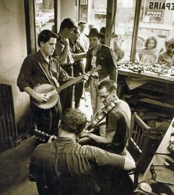 Allan Block in sandal shop