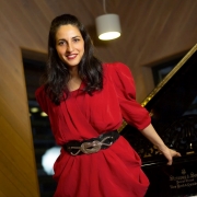 A woman and a piano