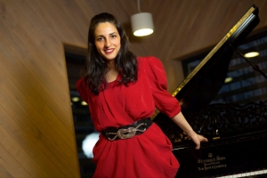 A woman and a piano