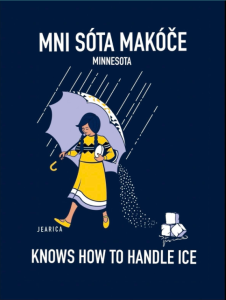 artwork based on Morton Salt gir but as a native girl