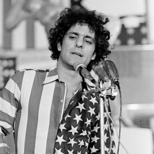 Abbie Hoffman in flag shirt